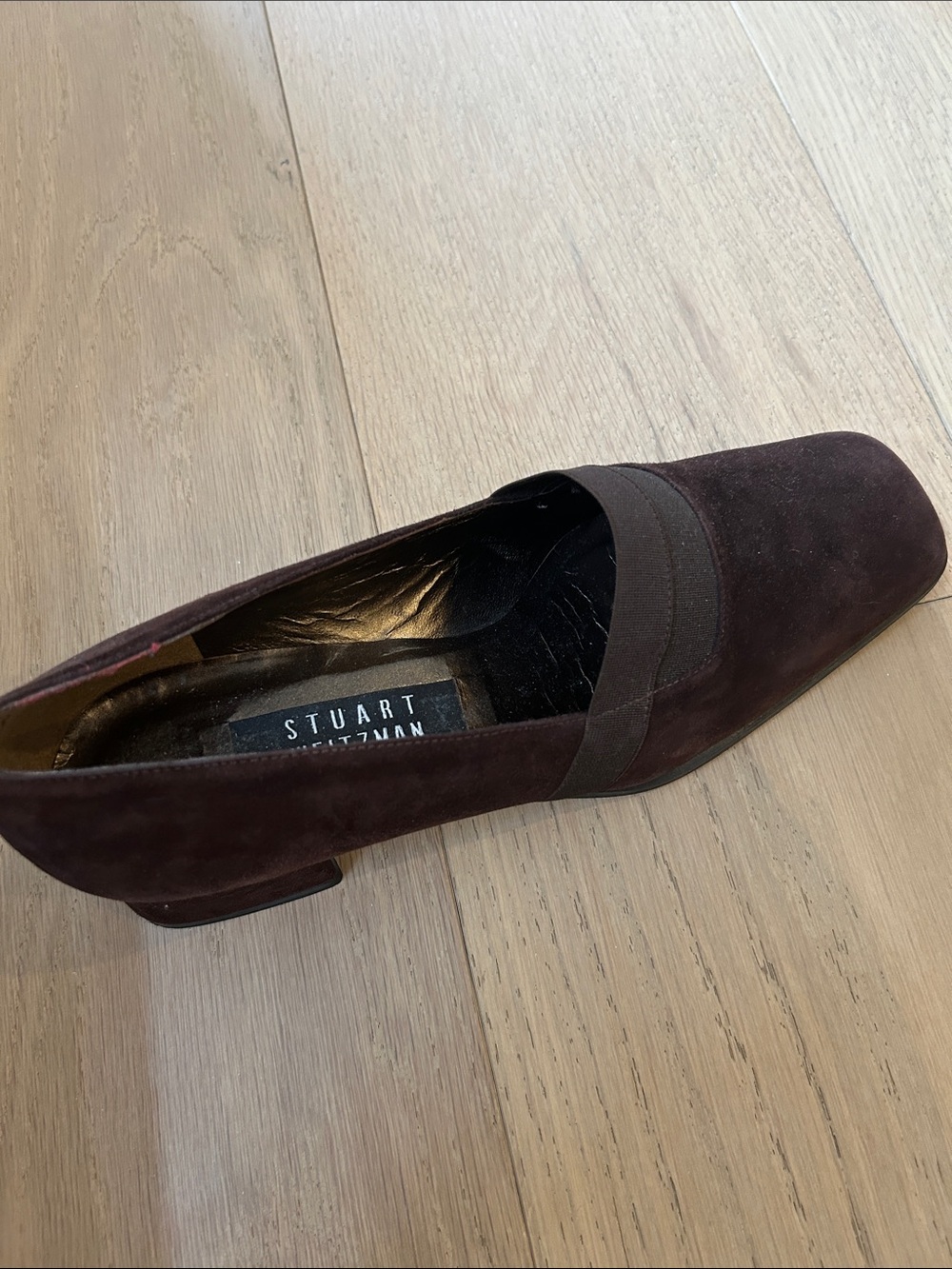 Stuart Weitzman Men's Suede Loafers in Deep Burgundy